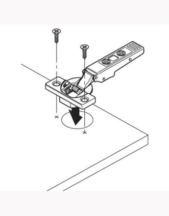 Blum 110° full overlay CLIP Top BLUMOTION hinge soft-close screw-on (71B3550) 