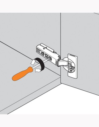 Blum 110° full overlay CLIP Top BLUMOTION hinge soft-close screw-on (71B3550) 