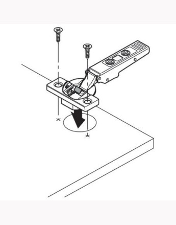 Blum 110° Inset CLIP Top BLUMOTION Hinge Soft-Close Screw-on (71B3750)