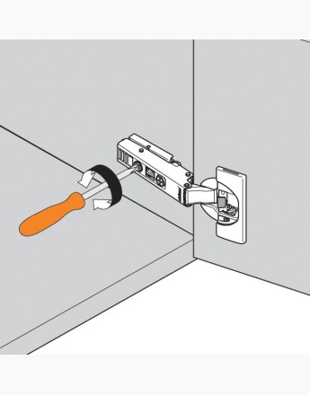 Blum 95° full overlay CLIP Top BLUMOTION thick door soft-close hinge screw-on (71B9550) 