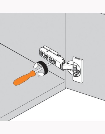 Blum 95° full overlay CLIP Top BLUMOTION thick door soft-close hinge screw-on (71B9550) 