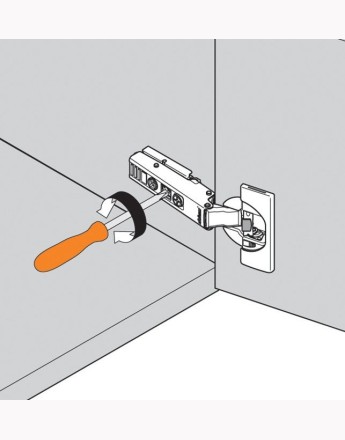 Blum 95° full overlay CLIP Top BLUMOTION thick door soft-close hinge screw-on (71B9550) 