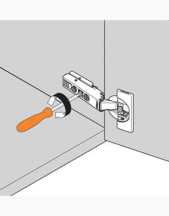 Blum 95° cliptop full overlay inset hinge, screw-on (79B9550) 