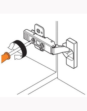 Blum 170° cliptop full overlay wide angle hinge, screw-on (71T6550) 