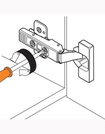 Blum 170° cliptop full overlay wide angle hinge, screw-on (71T6550) 