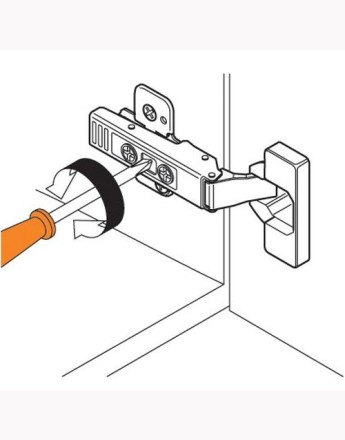 Blum 170° cliptop full overlay wide angle hinge, screw-on (71T6550) 