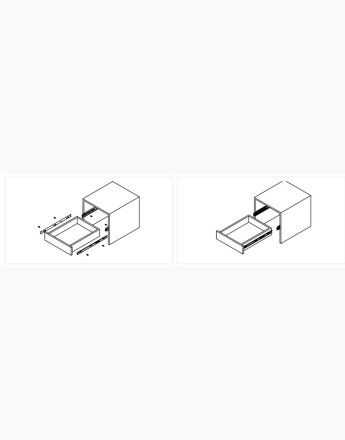 Drawer runners - Full extension - solid metal ball bearing 35 kg