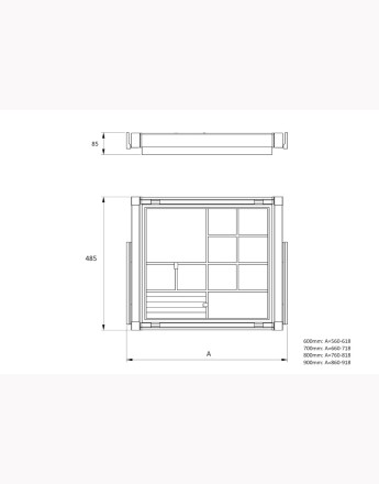 Jewelry organiser Elite - practical - 600 mm, 700 mm, 800 mm, 900 mm