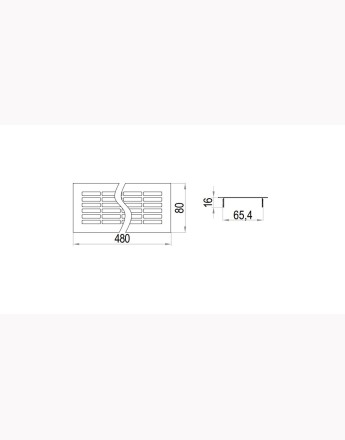 Aluminium vent grill kitchen plinth / worktop heat - aluminum, stainless steel, white, black, chrome, and gold