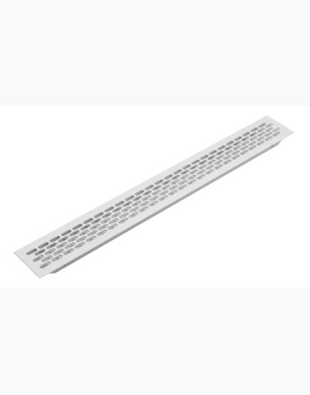 Aluminium vent grill kitchen plinth / worktop heat - aluminum, stainless steel, white, black, chrome, and gold