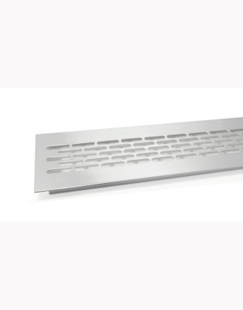 Aluminium vent grill kitchen plinth / worktop heat - aluminum, stainless steel, white, black, chrome, and gold