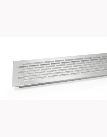 Aluminium vent grill kitchen plinth / worktop heat - aluminum, stainless steel, white, black, chrome, and gold