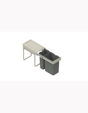 Kitchen waste bin - soft close - 300mm cabinet - 2 compartments (JC603)