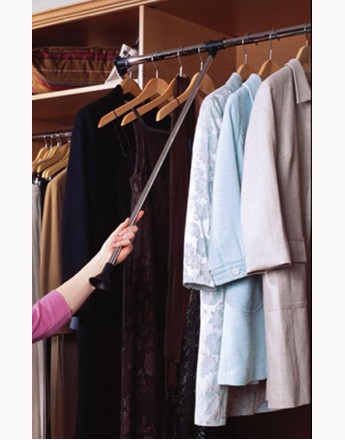 LIFTER pull-down wardrobe rail, black and chrome, 3 sizes: 540-710mm, 645-930mm, 890-1120mm