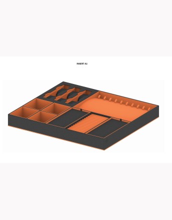 Wardrobe accessories and jewelry inserts - black/orange - 6 models 