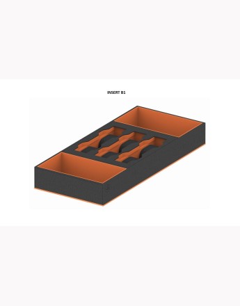 Wardrobe accessories and jewelry inserts - black/orange - 6 models 