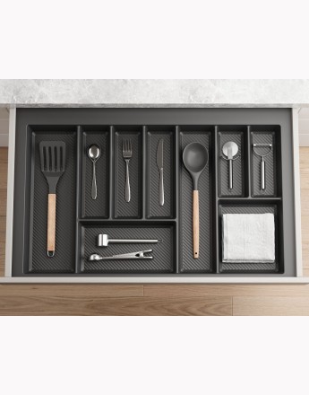 MAX - new, sturdy cutlery tray - allow the cutting of edges - size: 400mm-900mm, graphite