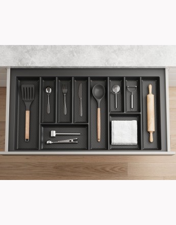 MAX - new, sturdy cutlery tray - allow the cutting of edges - size: 400mm-900mm, graphite